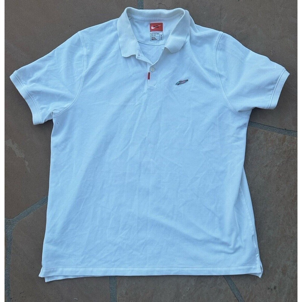 Men's Nike DRI-FIT Court Heritage "The Nike Polo" White Size XL EUC